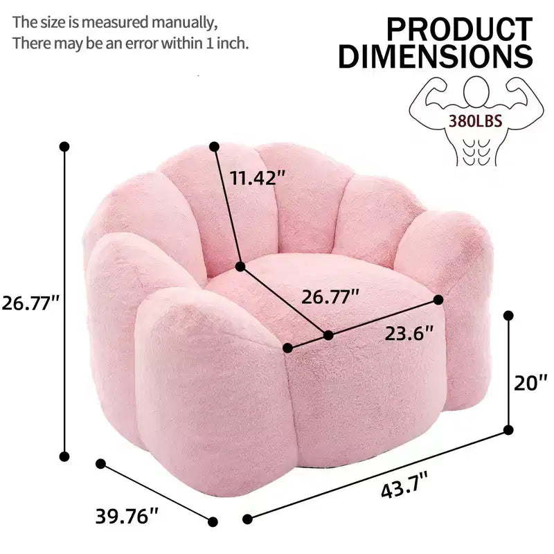 Poltrona a Sacco Moderna Okak, Poltrone a Botte con Memory Foam, Poltrona Piccola da Salotto, Ufficio, Appartamento