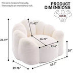 Poltrona a Sacco Moderna Okak, Poltrone a Botte con Memory Foam, Poltrona Piccola da Salotto, Ufficio, Appartamento
