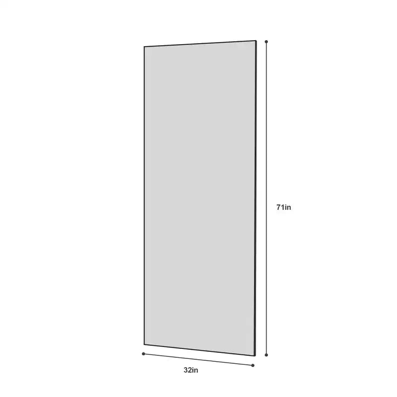 Okak Specchio a figura intera 70*31in infrangibile con cornice in lega di alluminio, specchio da parete ad alta definizione, specchio per camera da letto, soggiorno
