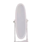 Specchio da terra Okak da 150 cm, specchio a figura intera con supporto in legno, specchio da pavimento per negozio di abbigliamento, camerino