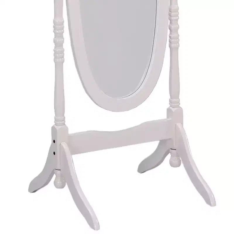 Specchio da terra Okak da 150 cm, specchio a figura intera con supporto in legno, specchio da pavimento per negozio di abbigliamento, camerino