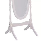 Specchio da terra Okak da 150 cm, specchio a figura intera con supporto in legno, specchio da pavimento per negozio di abbigliamento, camerino