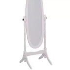 Specchio da terra Okak da 150 cm, specchio a figura intera con supporto in legno, specchio da pavimento per negozio di abbigliamento, camerino