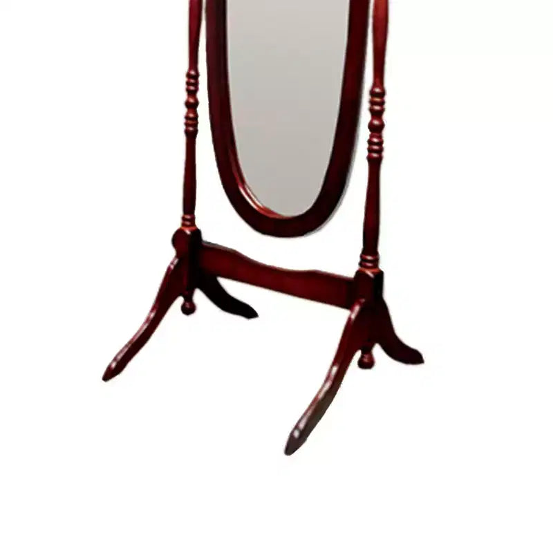 Specchio da terra Okak da 150 cm, specchio a figura intera con supporto in legno, specchio da pavimento per negozio di abbigliamento, camerino