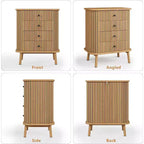Comò a 4 cassetti CuisinSmart, cassettiera moderna da armadio con gambe in legno, cassettiera organizer in legno per cameretta, camera da letto, soggiorno