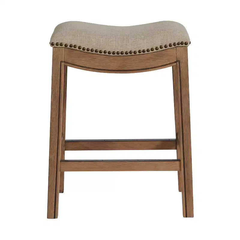 Sgabello Williston Couner con poggiatesta e borchie