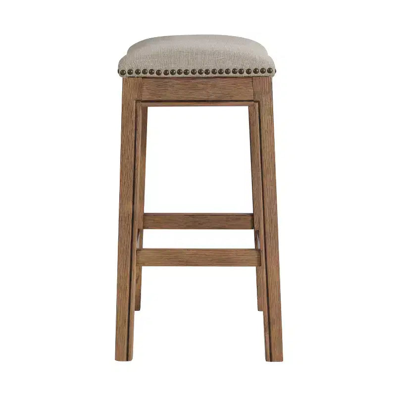 Sgabello Williston Couner con poggiatesta e borchie