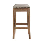 Sgabello Williston Couner con poggiatesta e borchie