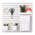 VEVOR Pegboard Combination Kit, 11 x 11 Plastic Pegboard, 4 Panels, Peg Board Wall Organizer Kit with Accessories, White