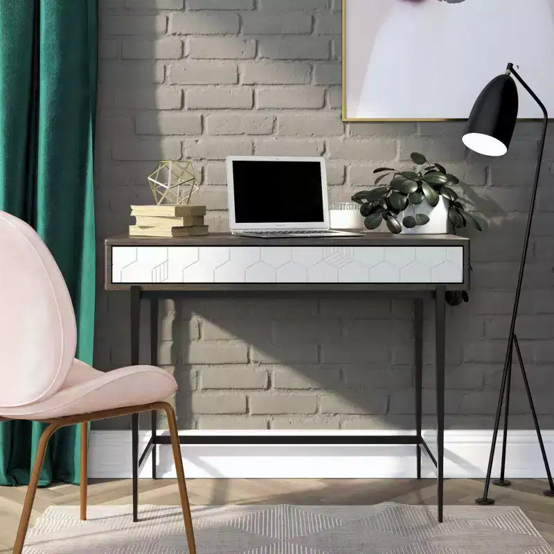 GDFStudio Moulton Modern 39 Scrivania per computer con gambe in metallo