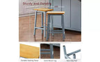 EHMKNP Set di 2 sgabelli da bar alti 65 cm, sgabelli da cucina con poggiapiedi, sgabelli da fattoria per sala da pranzo, cucina, bancone