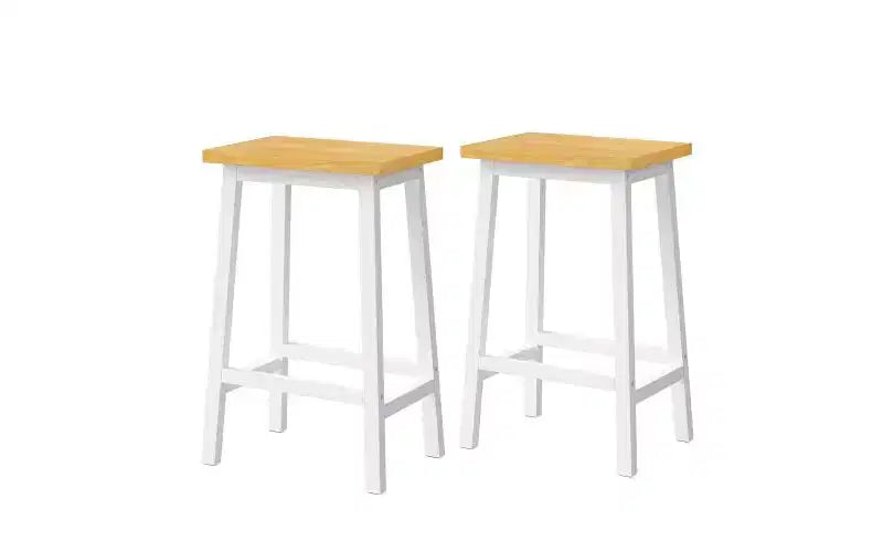 EHMKNP Set di 2 sgabelli da bar alti 65 cm, sgabelli da cucina con poggiapiedi, sgabelli da fattoria per sala da pranzo, cucina, bancone