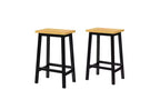 EHMKNP Set di 2 sgabelli da bar alti 65 cm, sgabelli da cucina con poggiapiedi, sgabelli da fattoria per sala da pranzo, cucina, bancone