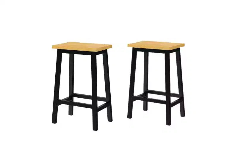 EHMKNP Set di 2 sgabelli da bar alti 65 cm, sgabelli da cucina con poggiapiedi, sgabelli da fattoria per sala da pranzo, cucina, bancone