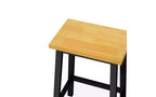 EHMKNP Set di 2 sgabelli da bar alti 65 cm, sgabelli da cucina con poggiapiedi, sgabelli da fattoria per sala da pranzo, cucina, bancone
