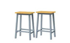 EHMKNP Set di 2 sgabelli da bar alti 65 cm, sgabelli da cucina con poggiapiedi, sgabelli da fattoria per sala da pranzo, cucina, bancone