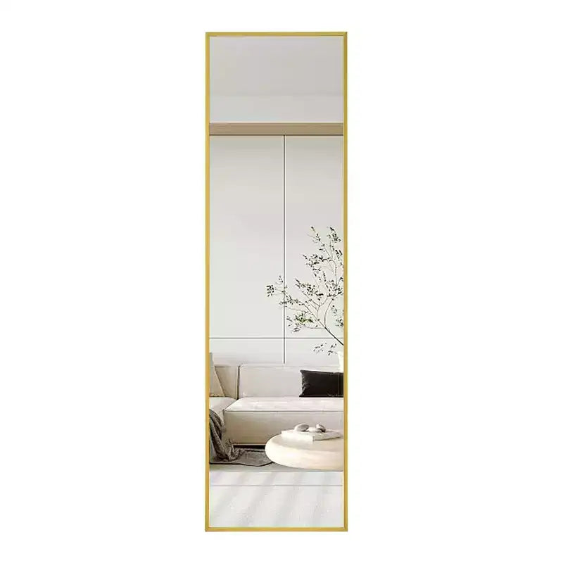 Okak 59*15.7IN Specchio a figura intera con cornice in lega di alluminio, specchio da parete con supporto in metallo, specchio da terra per l'ingresso della camera da letto, cabina armadio, oro