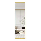 Okak 59*15.7IN Specchio a figura intera con cornice in lega di alluminio, specchio da parete con supporto in metallo, specchio da terra per l'ingresso della camera da letto, cabina armadio, oro