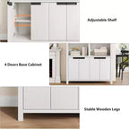 COZONY 70.7 Libreria da Fattoria Grigio/Bianco con Ante, Scaffale a Cinque Ripiani Doppio Ampio con Armadietto e Ripiano Regolabile