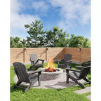 CuisinSmart Sedia Adirondack Pieghevole, Sedia Pieghevole per Esterni in HDPE, Sedie Adirondack Resistenti alle Intemperie per Patio Giardino Prato Cortile Piscina