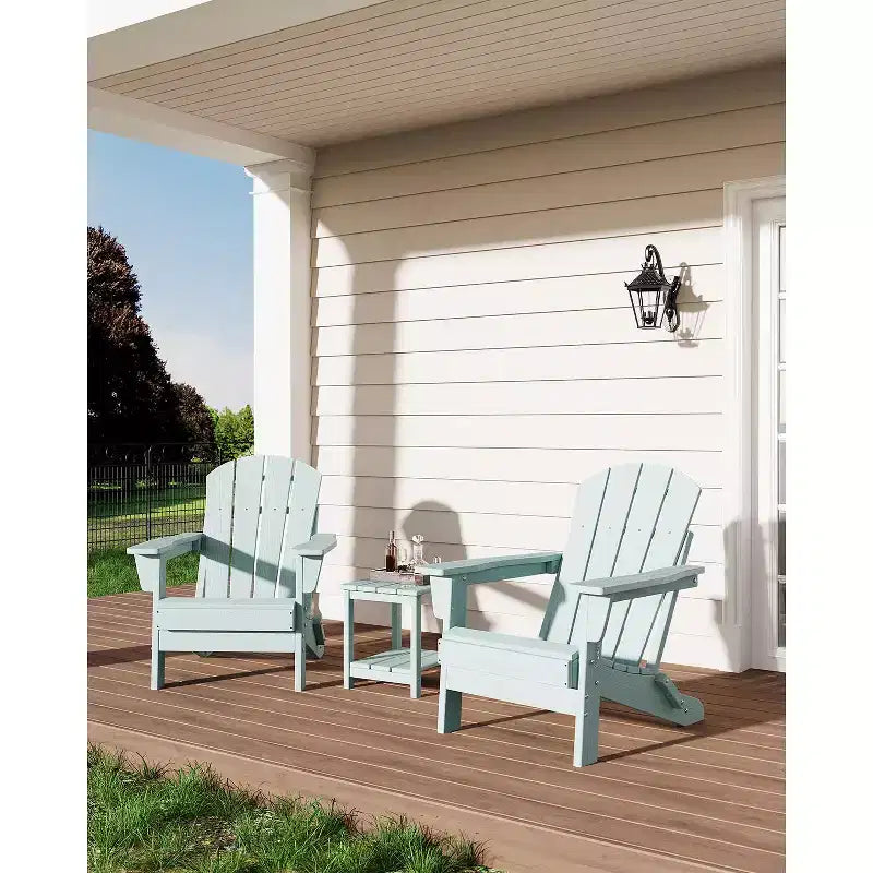 CuisinSmart Sedia Adirondack Pieghevole, Sedia Pieghevole per Esterni in HDPE, Sedie Adirondack Resistenti alle Intemperie per Patio Giardino Prato Cortile Piscina