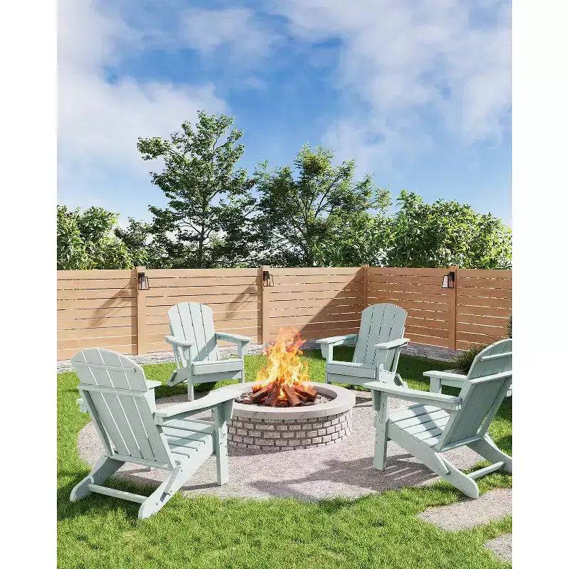 CuisinSmart Sedia Adirondack Pieghevole, Sedia Pieghevole per Esterni in HDPE, Sedie Adirondack Resistenti alle Intemperie per Patio Giardino Prato Cortile Piscina