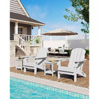 CuisinSmart Sedia Adirondack Pieghevole, Sedia Pieghevole per Esterni in HDPE, Sedie Adirondack Resistenti alle Intemperie per Patio Giardino Prato Cortile Piscina