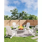 CuisinSmart Sedia Adirondack Pieghevole, Sedia Pieghevole per Esterni in HDPE, Sedie Adirondack Resistenti alle Intemperie per Patio Giardino Prato Cortile Piscina