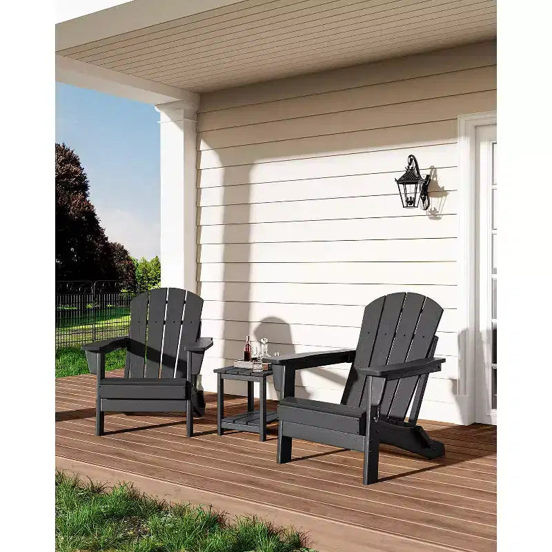 CuisinSmart Sedia Adirondack Pieghevole, Sedia Pieghevole per Esterni in HDPE, Sedie Adirondack Resistenti alle Intemperie per Patio Giardino Prato Cortile Piscina