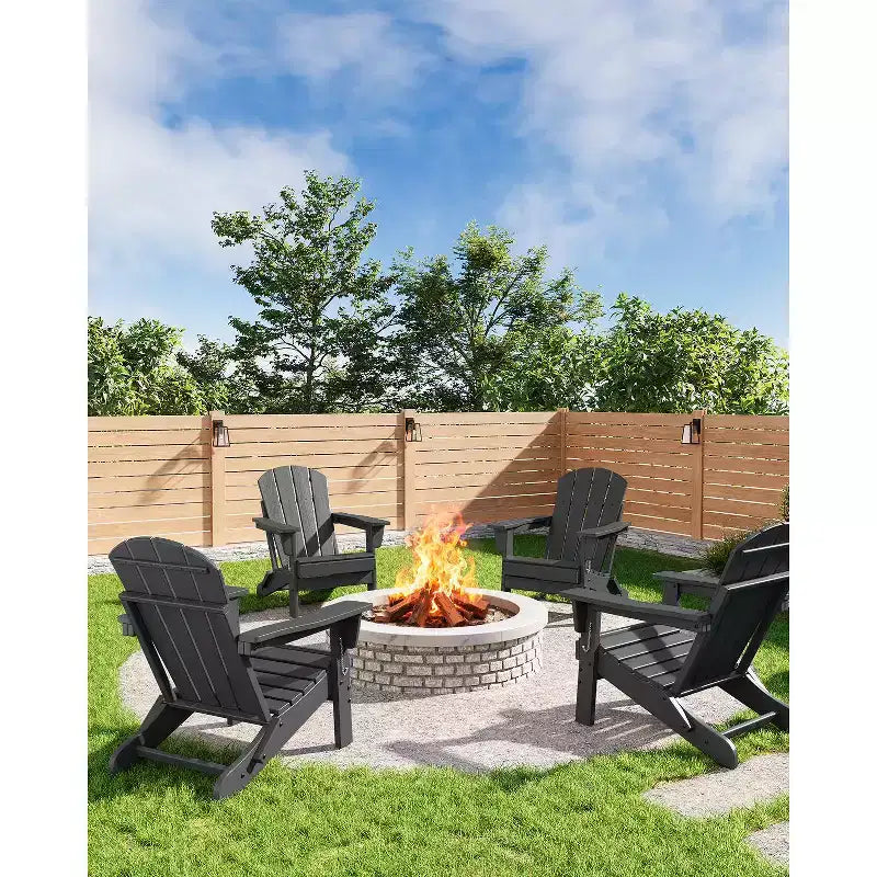 CuisinSmart Sedia Adirondack Pieghevole, Sedia Pieghevole per Esterni in HDPE, Sedie Adirondack Resistenti alle Intemperie per Patio Giardino Prato Cortile Piscina