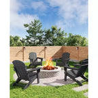 CuisinSmart Sedia Adirondack Pieghevole, Sedia Pieghevole per Esterni in HDPE, Sedie Adirondack Resistenti alle Intemperie per Patio Giardino Prato Cortile Piscina