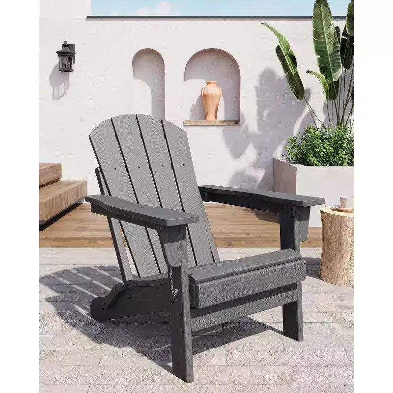 CuisinSmart Sedia Adirondack Pieghevole, Sedia Pieghevole per Esterni in HDPE, Sedie Adirondack Resistenti alle Intemperie per Patio Giardino Prato Cortile Piscina