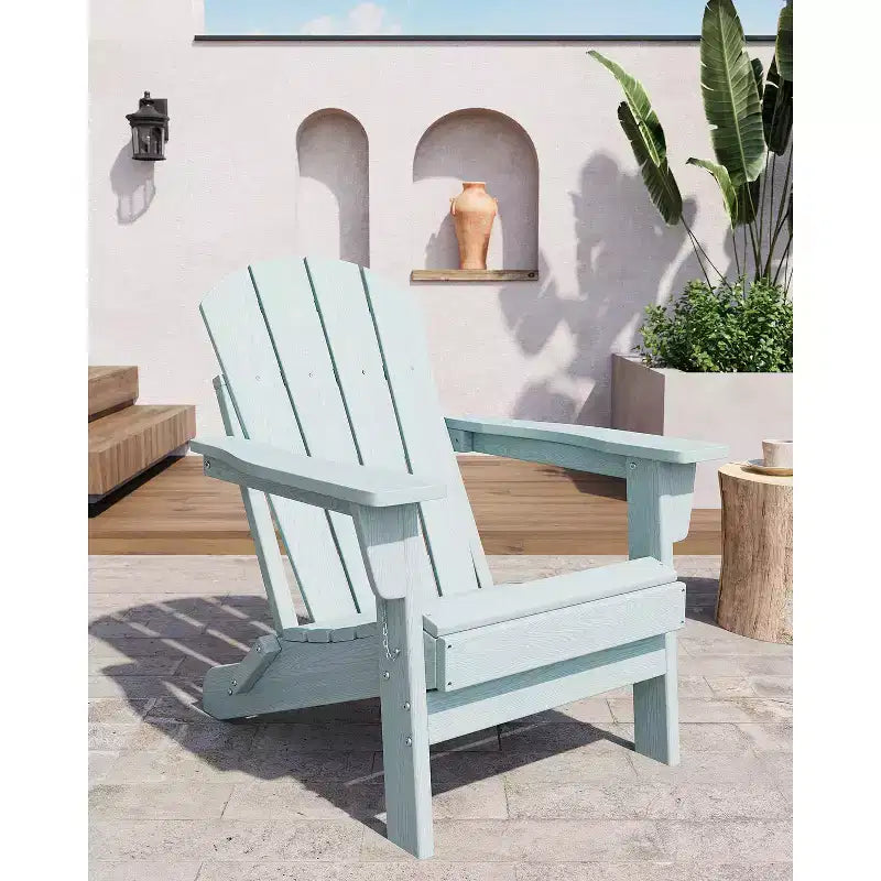 CuisinSmart Sedia Adirondack Pieghevole, Sedia Pieghevole per Esterni in HDPE, Sedie Adirondack Resistenti alle Intemperie per Patio Giardino Prato Cortile Piscina
