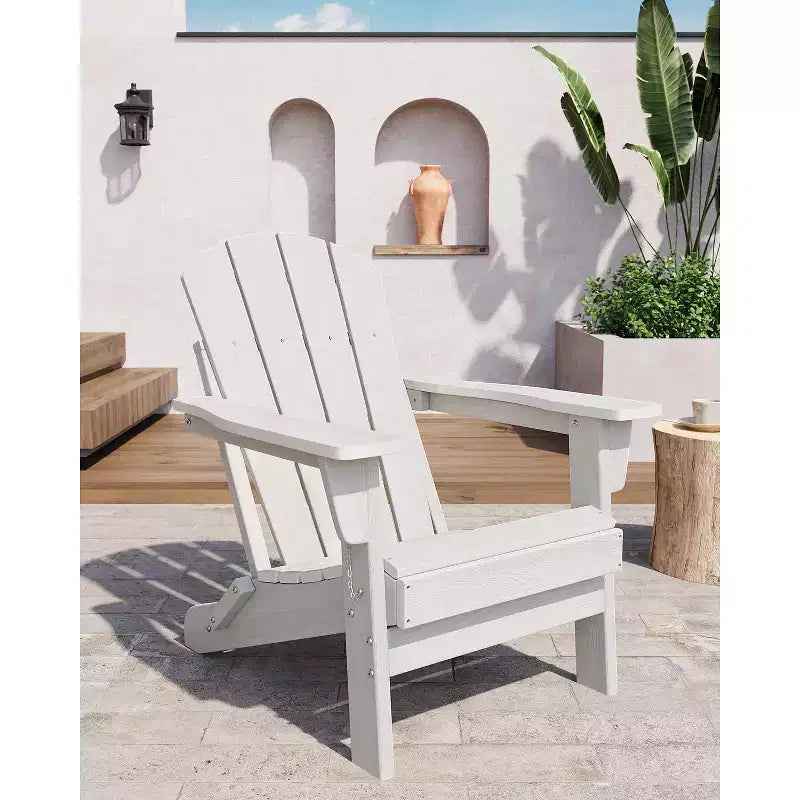 CuisinSmart Sedia Adirondack Pieghevole, Sedia Pieghevole per Esterni in HDPE, Sedie Adirondack Resistenti alle Intemperie per Patio Giardino Prato Cortile Piscina