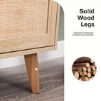 Comodino/cassettiera/mobiletto in rattan stile bohémien Captiva Designs con cassetto in rattan naturale per ingresso, soggiorno, cabina armadio