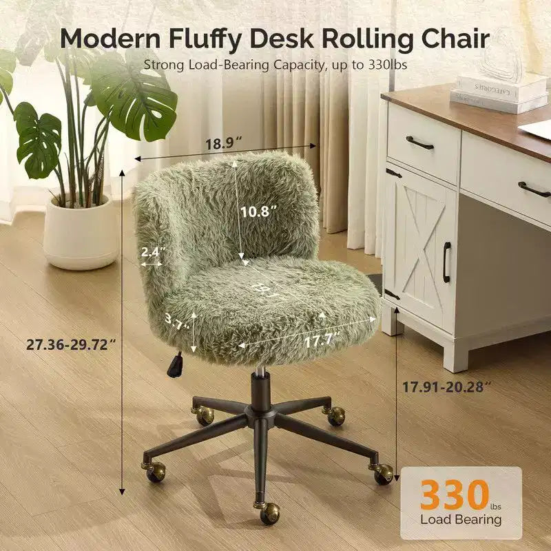 Poltrona girevole Karl Home | Velluto Felpato Base in bronzo antico con ruote