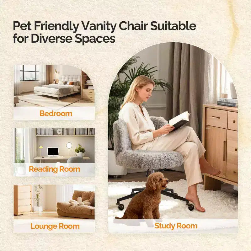 Poltrona girevole Karl Home | Velluto Felpato Base in bronzo antico con ruote