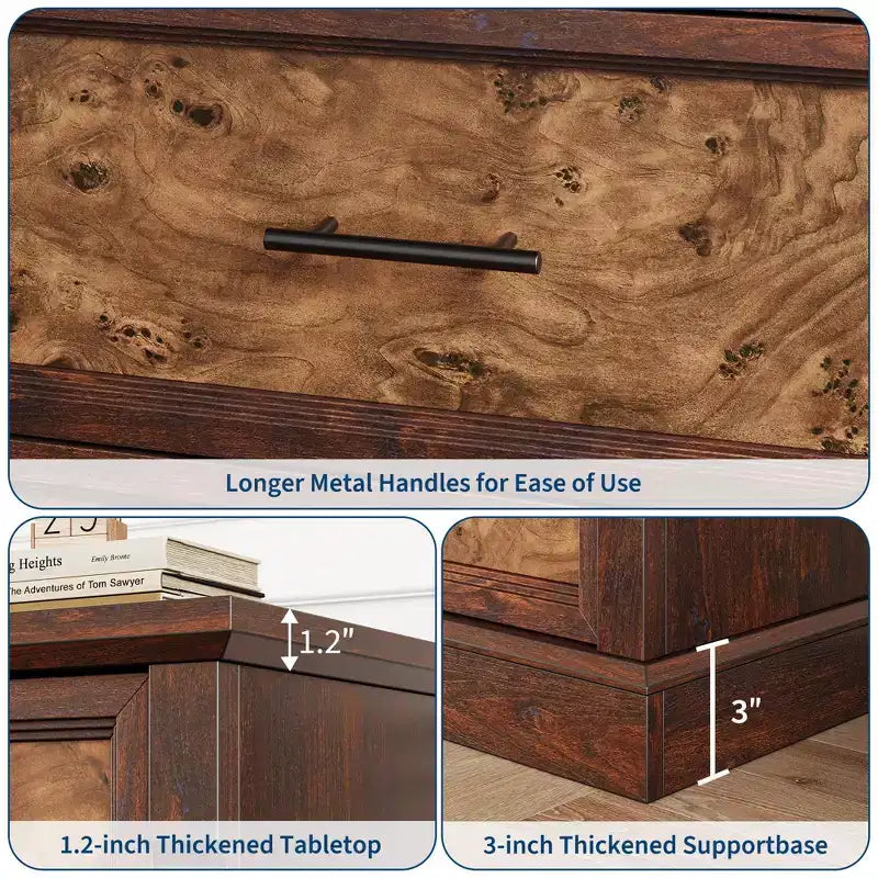 Comò a 4 cassetti per camera da letto, cassettiera in legno alta 88 cm con maniglie in metallo, organizer per vestiti, comodino stretto per camera da letto
