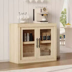 Madia Moderna da 90 cm con 2 Ante - Mobile Buffet in Legno, Mobiletto per Soggiorno, Cucina o Corridoio