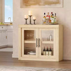 Madia Moderna da 90 cm con 2 Ante - Mobile Buffet in Legno, Mobiletto per Soggiorno, Cucina o Corridoio