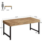 Scrivania Direzionale Lantine 55 per Home Office, Scrivania Semplice per Computer/Laptop con Gambe in Metallo, Tavolo da Scrittura Postazione da Lavoro