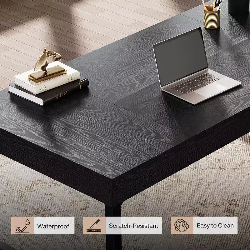 Scrivania Direzionale Lantine 55 per Home Office, Scrivania Semplice per Computer/Laptop con Gambe in Metallo, Tavolo da Scrittura Postazione da Lavoro