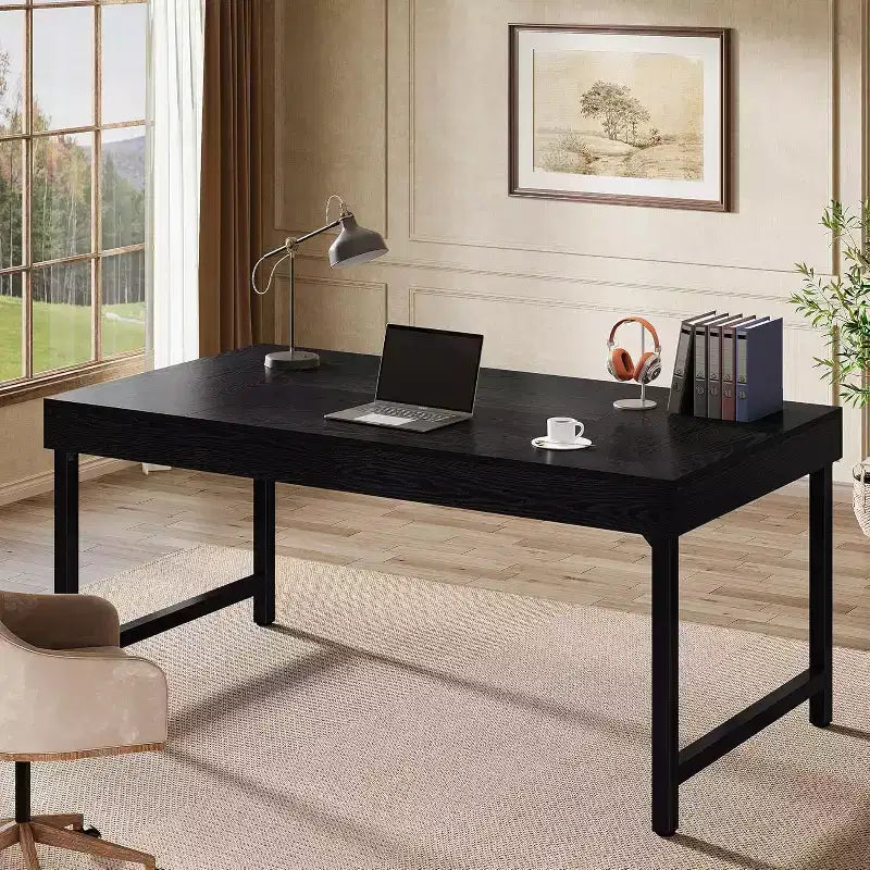 Scrivania Direzionale Lantine 55 per Home Office, Scrivania Semplice per Computer/Laptop con Gambe in Metallo, Tavolo da Scrittura Postazione da Lavoro