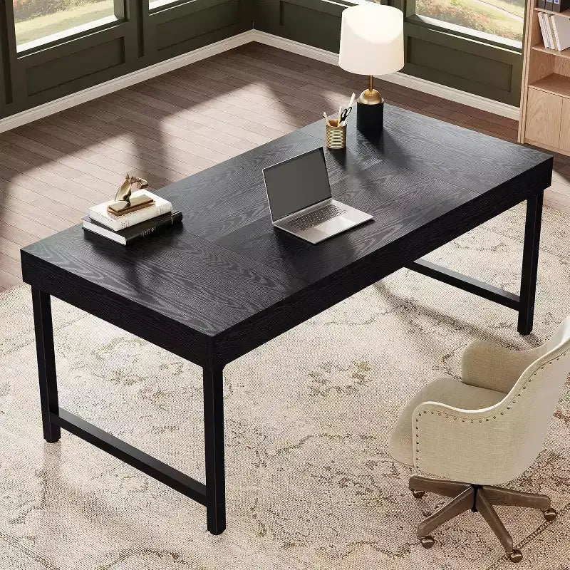 Scrivania Direzionale Lantine 55 per Home Office, Scrivania Semplice per Computer/Laptop con Gambe in Metallo, Tavolo da Scrittura Postazione da Lavoro