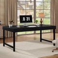 Scrivania Direzionale Lantine 55 per Home Office, Scrivania Semplice per Computer/Laptop con Gambe in Metallo, Tavolo da Scrittura Postazione da Lavoro