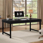 Scrivania Direzionale Lantine 55 per Home Office, Scrivania Semplice per Computer/Laptop con Gambe in Metallo, Tavolo da Scrittura Postazione da Lavoro