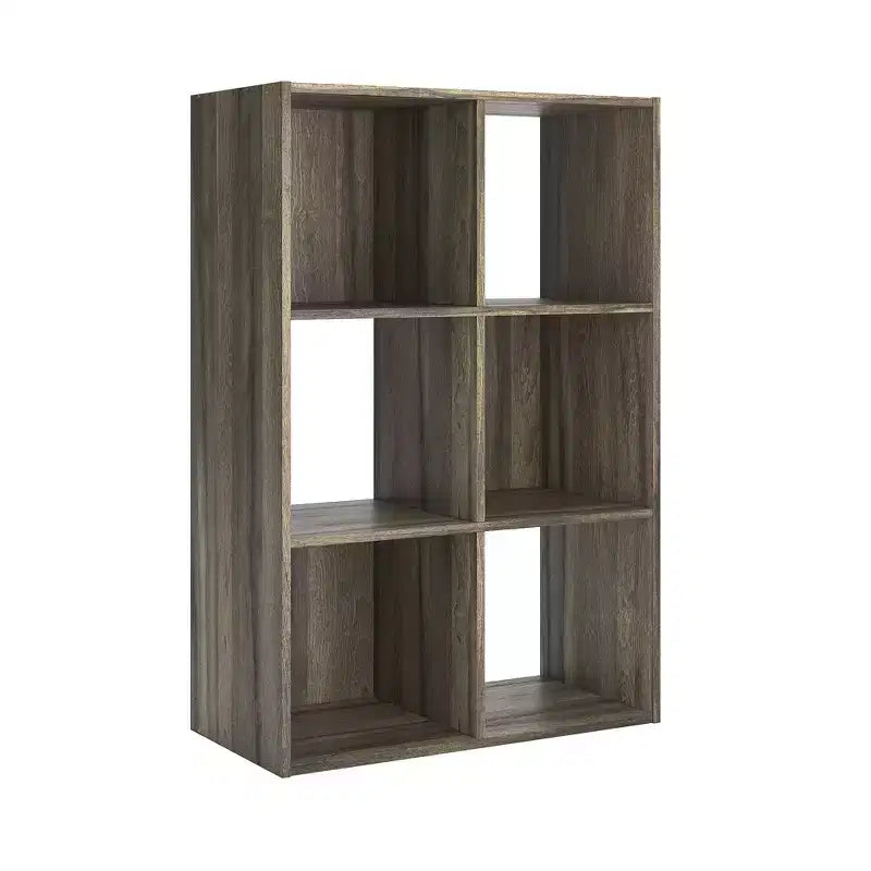 Signature Design by Ashley 6 Cube Storage Organizer - Versatile Open Bookcase and Display Unit for Modern Home Organization