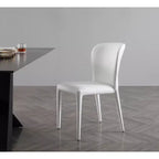 HomeStock 33 in. Black Faux Leather Dining Chair Set of 2 for a Modern Accent Chair comfortable family gatherings
