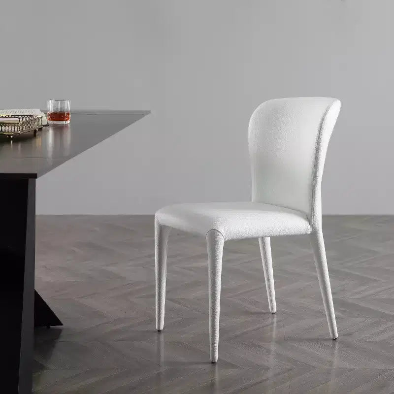 HomeStock Set di 2 Sedie da Pranzo in Similpelle Nera da 33 pollici per una Sedia d'Accento Moderna e confortevoli riunioni di famiglia