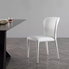 HomeStock Set di 2 Sedie da Pranzo in Similpelle Nera da 33 pollici per una Sedia d'Accento Moderna e confortevoli riunioni di famiglia